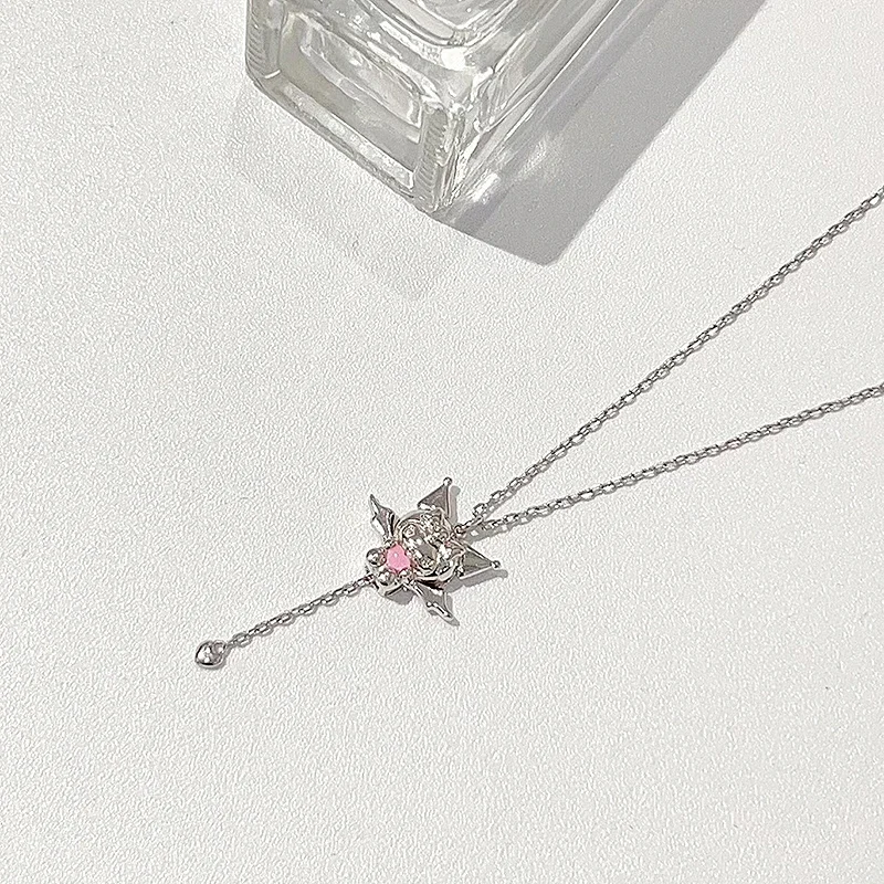 Kawaii Cartoon Necklace Anime Action Figure Kuromi Necklaces for Kids and Teens Cute Mymelody Animal Pendant Chain Jewelry Gifts