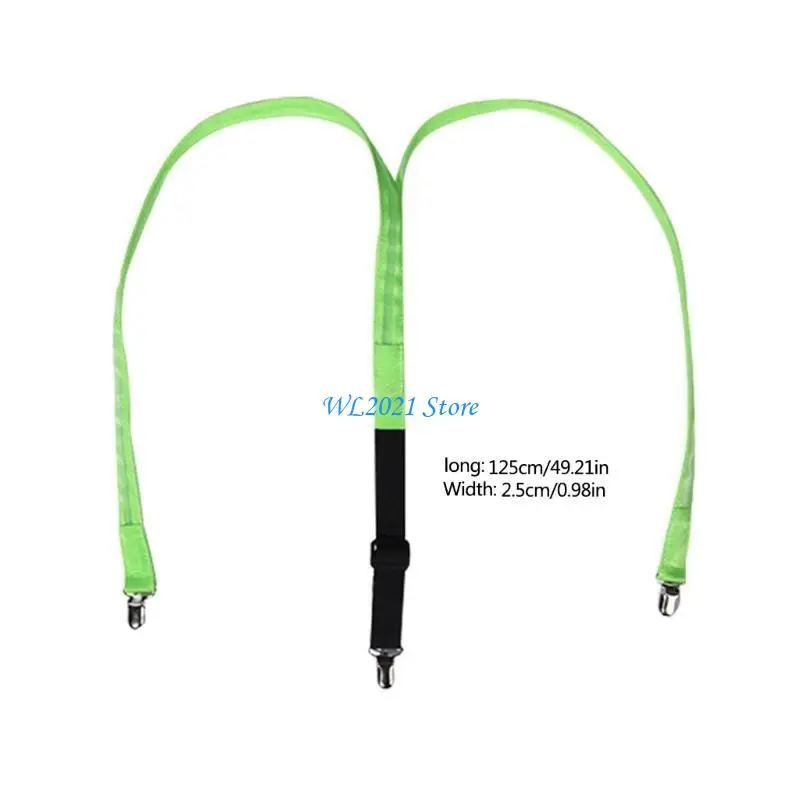 G5GC دعامة تعليق مضيئة للرجال حزام تسخير الظهر للمهرجانات الموسيقية والحفلات الليلية والنوادي الليلية وحزام عبودية الكتف