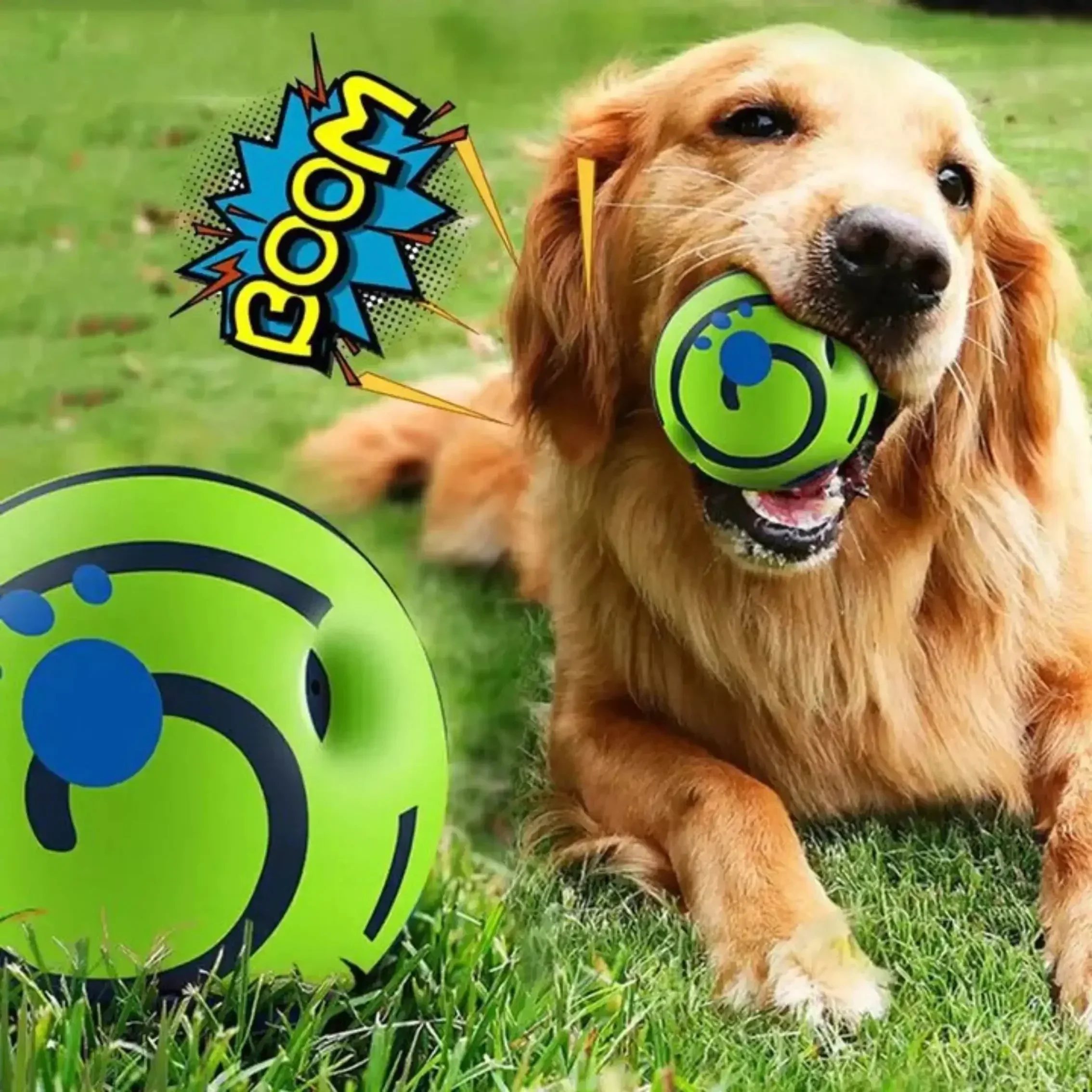 Pet Dog Toy Ball Wobble Wag Giggle Sound-Emitting Glow Ball Interactive Dog Toy Funny Indoor or Outdoor Play Agility Training