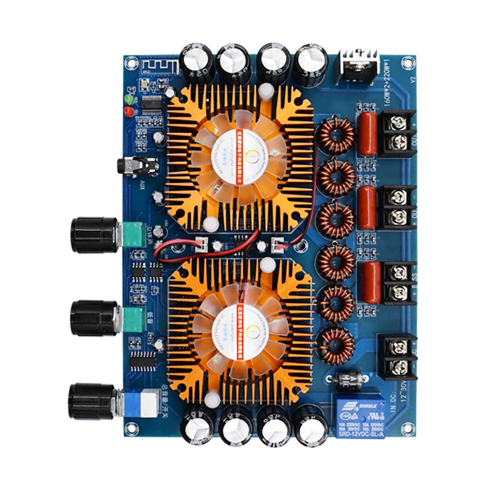 TDA7498E Bluetooth 5.0 Digital Power Amplifier Board 160W*2+220W Stereo 2.1 Channel Amp DC32V I4-013