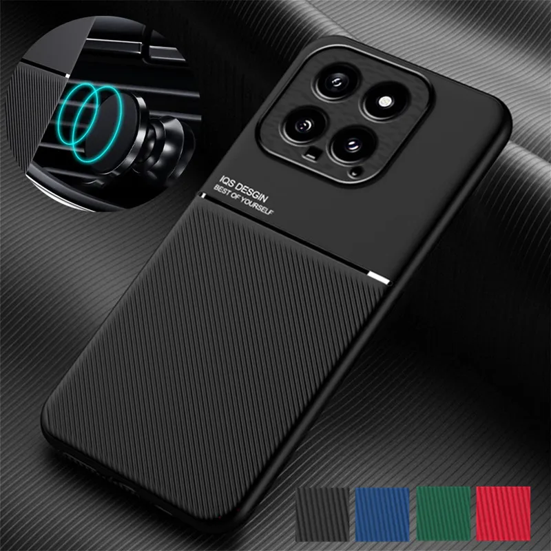 Rugged Non-Slip Case for Xiaomi 14 Ultra 13T Pro 13 Lite 12 12T 11T Cover With Car Magnetic Holder Coque Fundas Capa