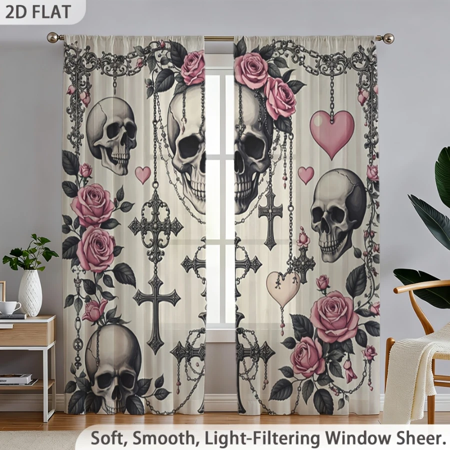 2 rideaux transparents à impre - Curtain Sheer Voile avis et prix
