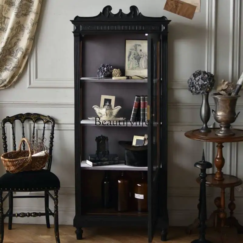 

French retro dining side cabinet small apartment bedroom storage haute couture storage cabinet
