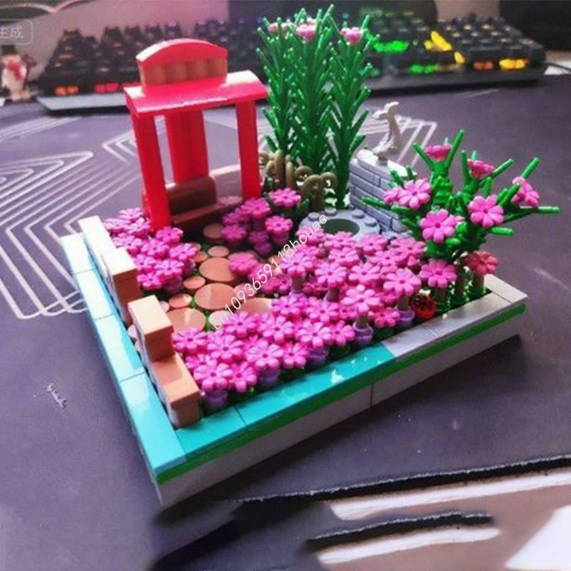 395 Stück MOC Ode to the Gardener City Bausteine Weihnachten inspirierende DIY kreative Architektur für geschickte Fans erstellen Geschenk