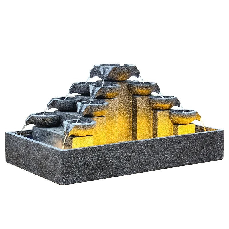 Large fortune rockery flowing water fountain ornament courtyard club