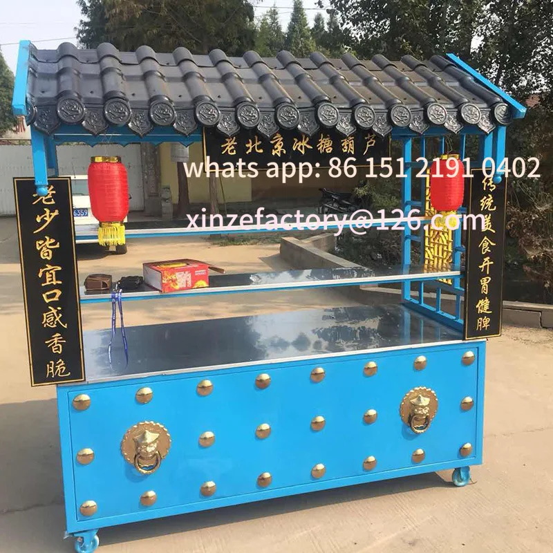 

Customizable snack cart market stall trolley multi-functional mobile dining car commercial mobile truck booth