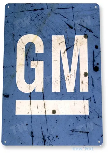 Blechschild GM Retro Service Auto Sales Shop Garage Store B097