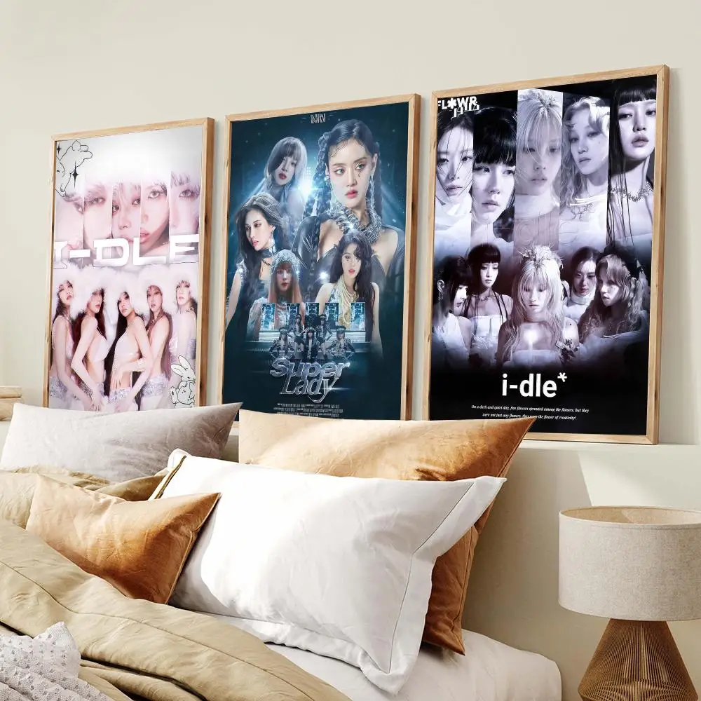 Girl Group G-GI-DLE Poster Modern Minimalist Wall Art Prints Poster Home Decor Interior Bedroom Living Room