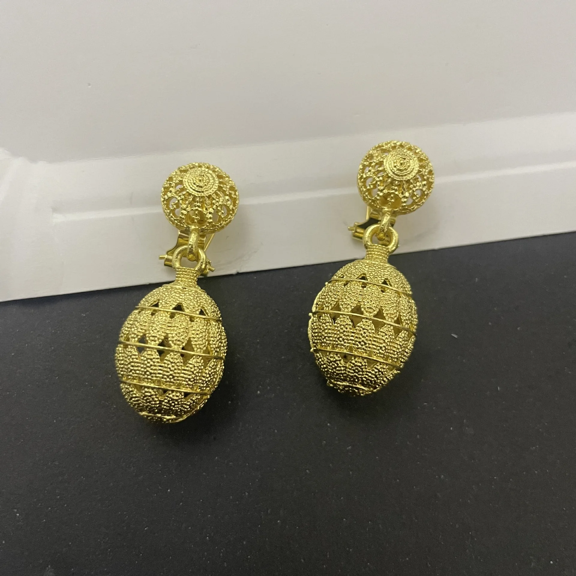 Exaggerated round earrings  Europe and America, Dubai, India, Africa, bride jewelry, earrings gold-plated high-end earrings