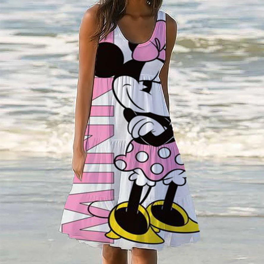 Sexy Dress Skirt Beach Wear Women 2024 Women\'s Clothing Disney Fashion Summer Dresses 2024 Loose Traf Elegant Gown Long Holiday