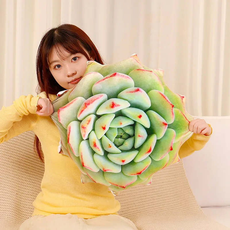 75cm Big Size 3D Printed Simulated Succulent Plant Cactus Plush Toy Stuffed Lifelike Pillow Sofa Cushion Family Decor Kids Gift