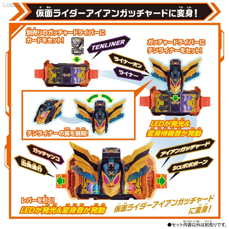 Bandai Original KAMEN RIDER GOTCHARD DX tipo 10 TRAIN Anime figura de acción modelos de juguete para ensamblaje regalos de modelos coleccionables