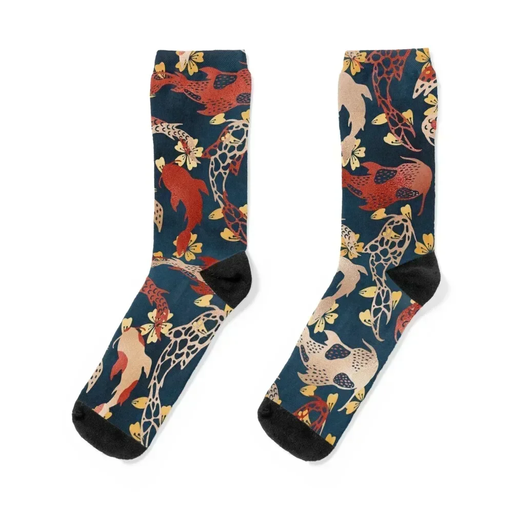 Kyoto koi fish pattern Socks happy new in's Boy Socks Women's