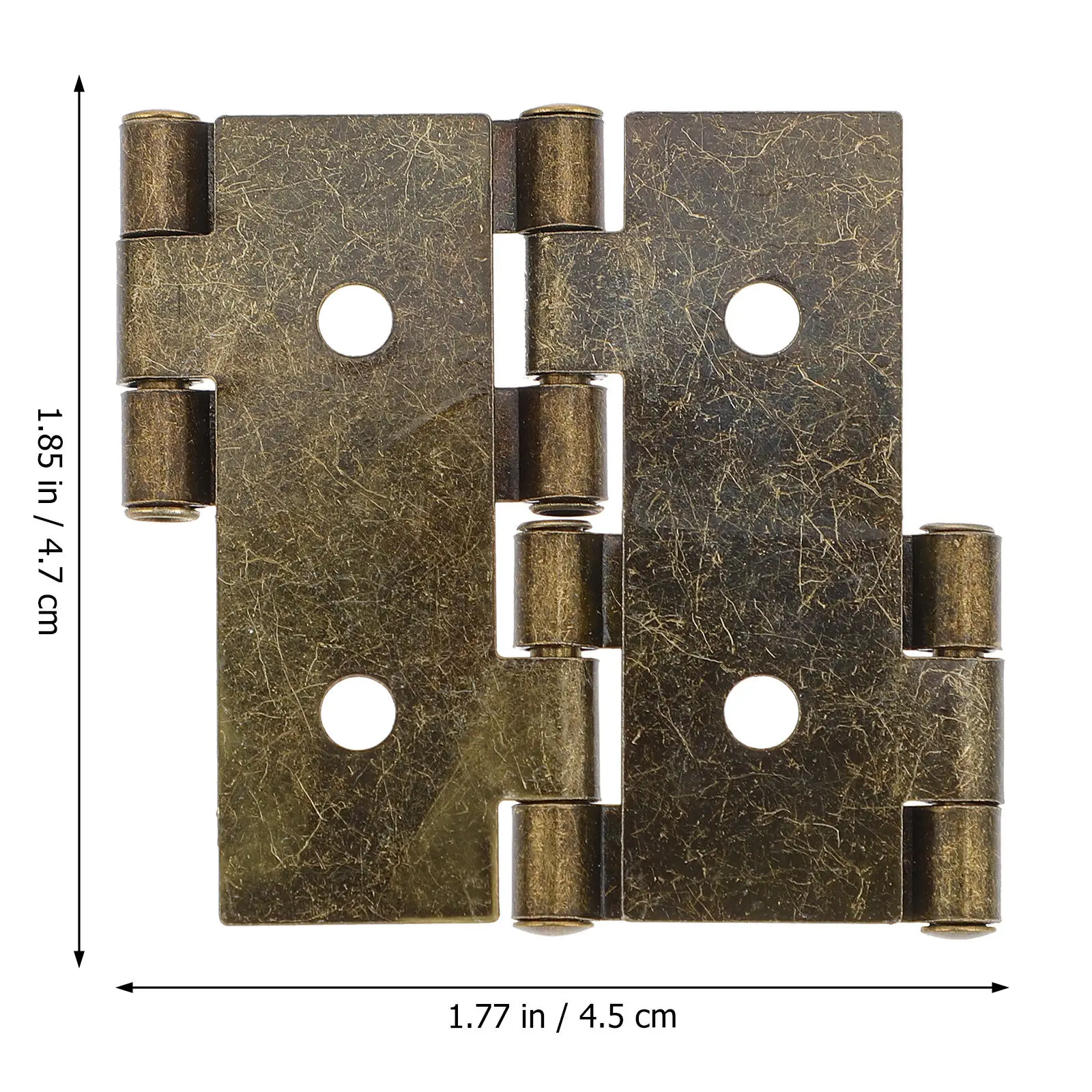 10Pcs Classic Style Iron Cabinet Hinges Heavy Duty Smooth Finish No Burrs Reliable Door Closer Device Folding Screen Hinge