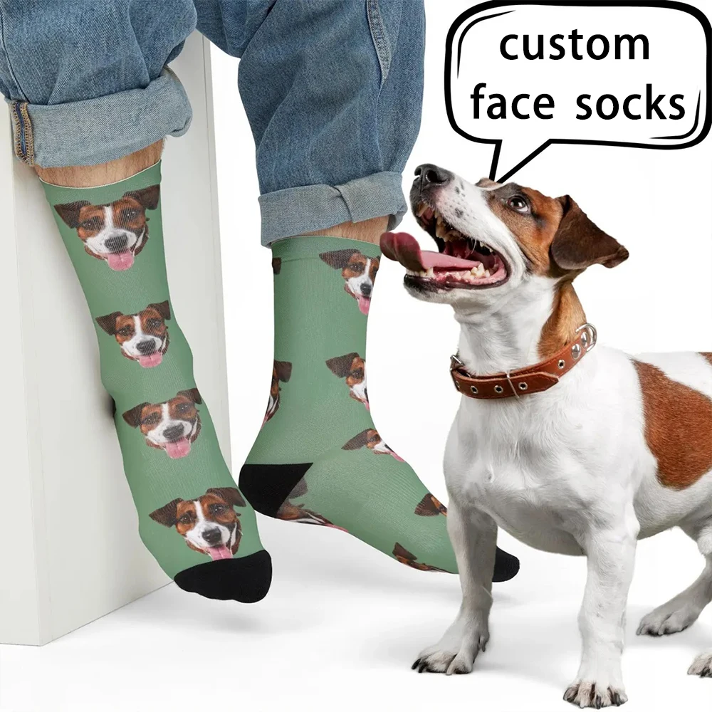 

Customized funny face socks provide fashionable DIY socks for family friends to commemorate the holiday surprise gift unisex