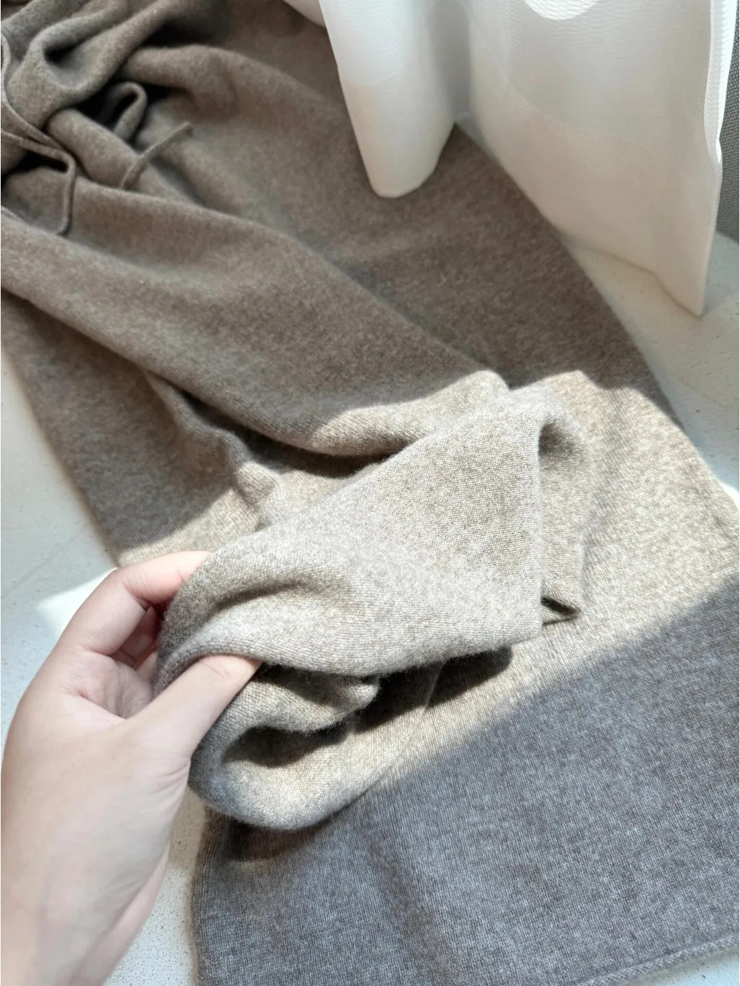 여성용 하이웨이스트 와이드 레그 팬츠 니트 소재 부드럽고 드레이프한 루즈핏 가을 겨울 슬림핏 스트레이트 캐주얼 바지 롱 팬츠