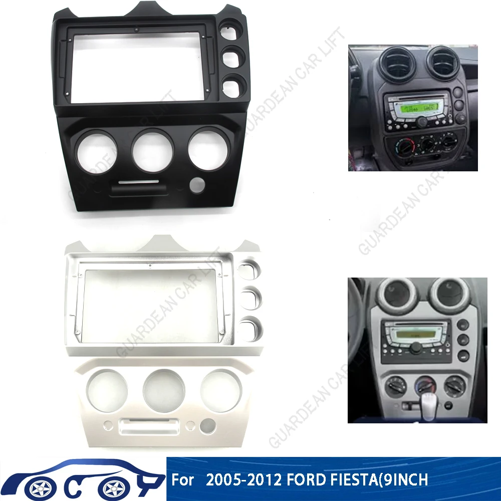 9 Inch Car Radio Fascias For 2005-2012 FORD FIESTA  Android Stereo Frame Player 2 Din Head Unit Panel Dash Trim