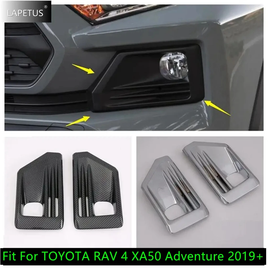 

Front Bumper Fog Lights Lamps Frame Cover Trim ABS Accessories Exterior For TOYOTA RAV4 RAV 4 XA50 Adventure Model 2019 - 2024