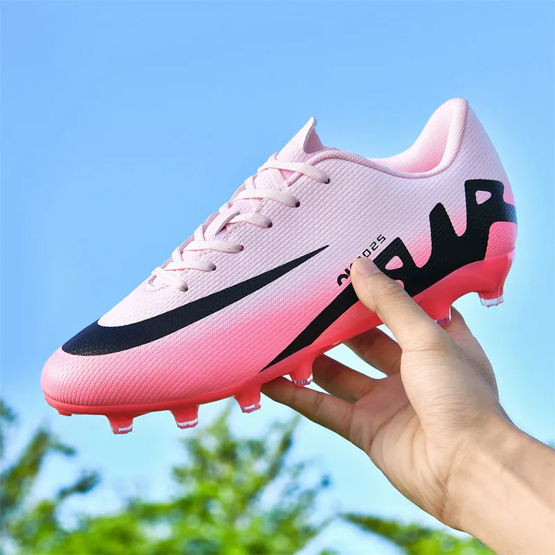 

Hot Sale Pink Football Shoes Men Original FG/TF Low-cut Men's Soccer Shoes Outdoor Lightweight Non-slip Children's Sports Shoes