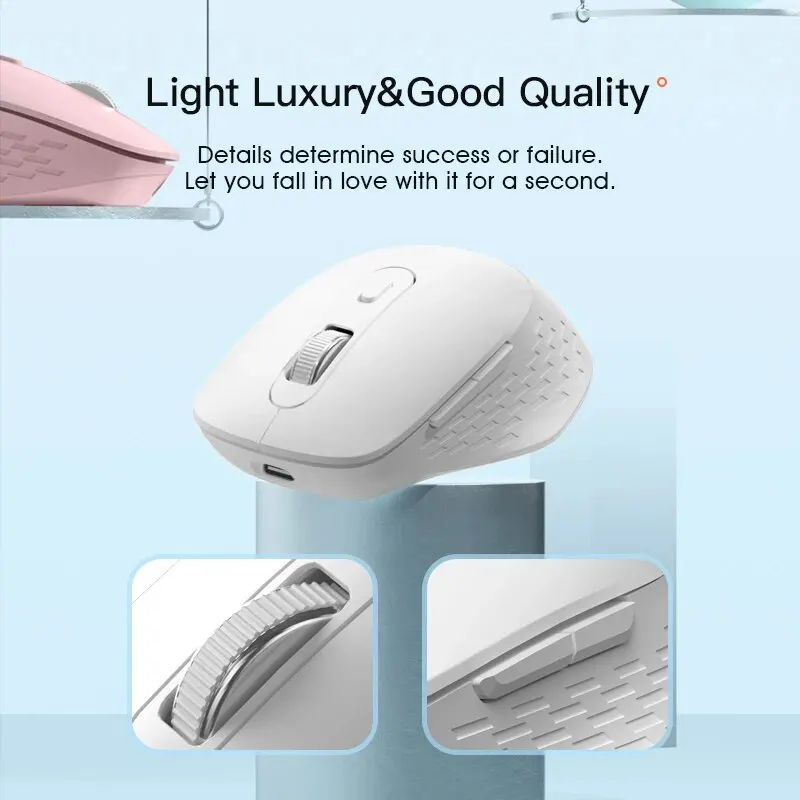 Wireless Mouse For Portable 2.4GHz USB Computer Ergonomic Mause Wirelesss Rechargeable Gaming Mice For Laptop PC Accessories