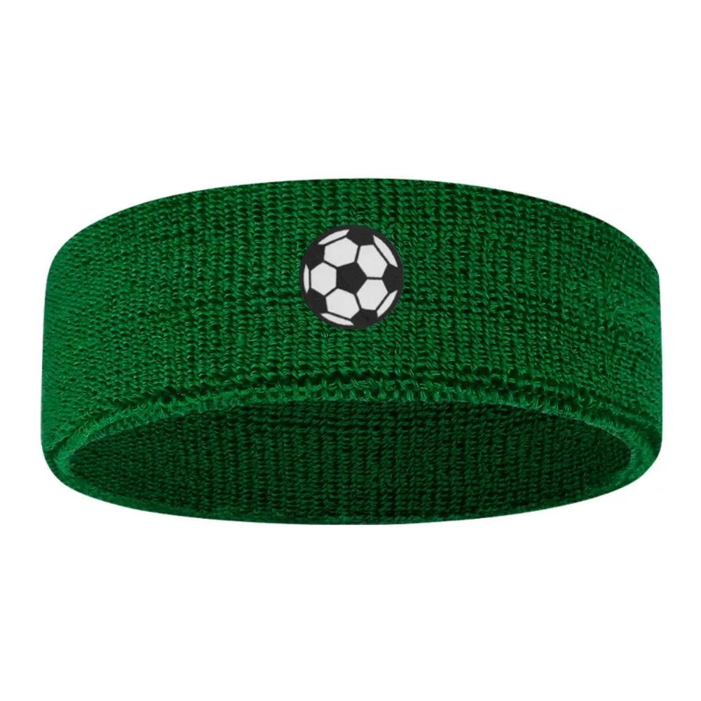Sweat Absorbing Cartoon Sports Headband Polyester Wicking High Elasticity Sweatband Fashion Soild Color Polyester Knit Headband
