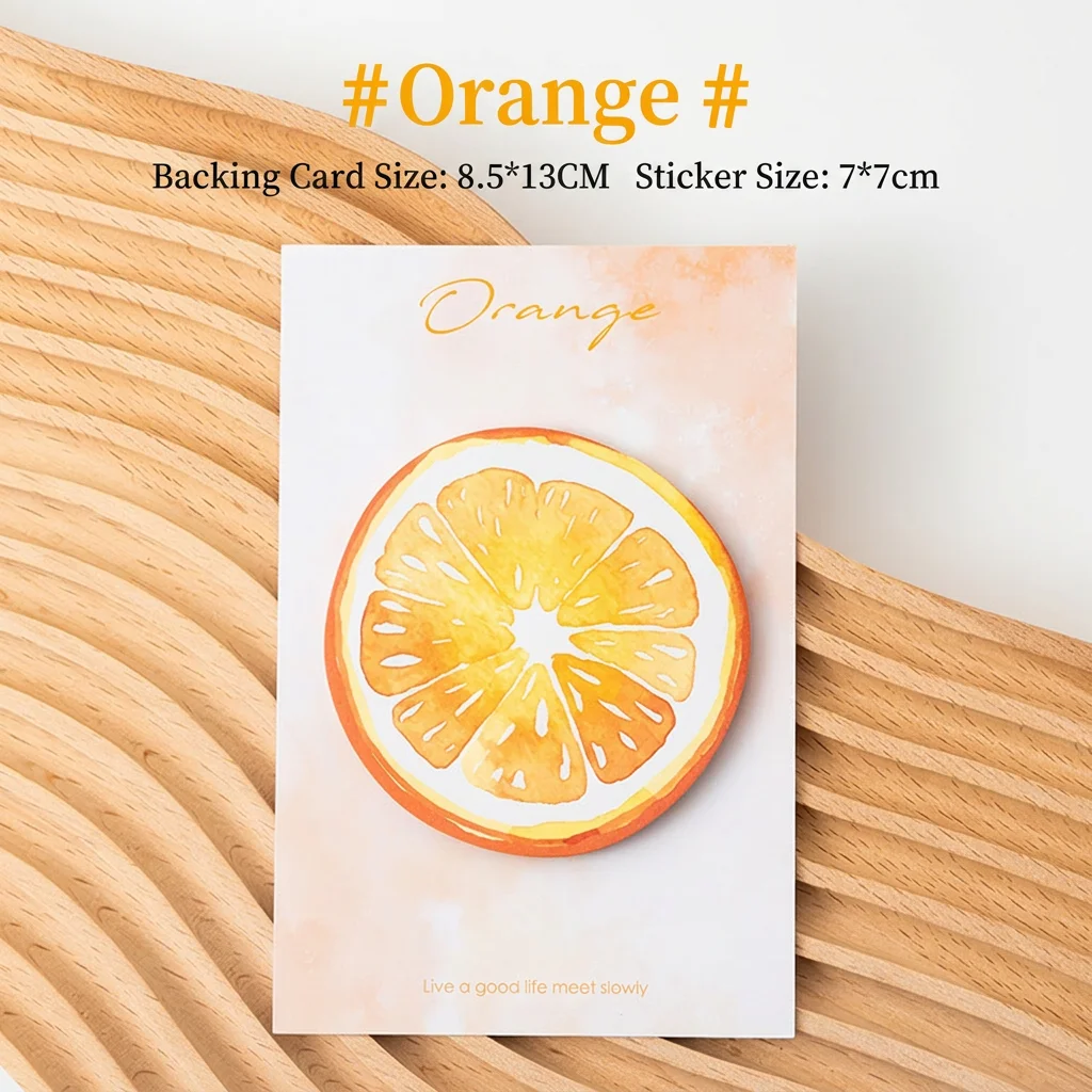 Creative Fruit Series Sticky Notes Exquisite Cute Irregular Type Sticky Notes Portable Note Sticker for School Office Study Memo