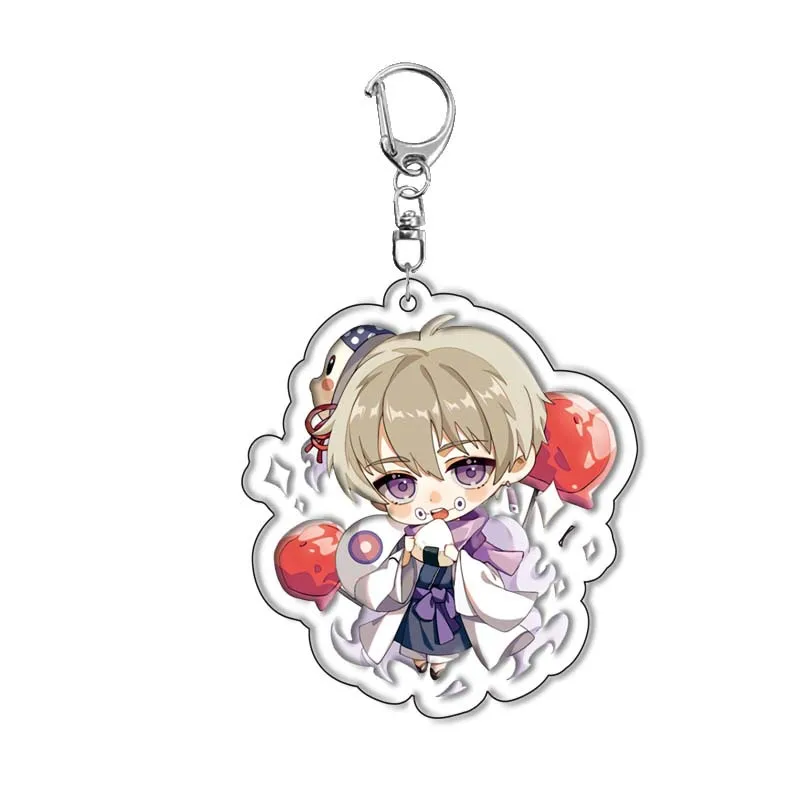 Anime Keychain Gojo Satoru Geto Suguru Acrylic Keyring Strap Figure Hanging Accessories