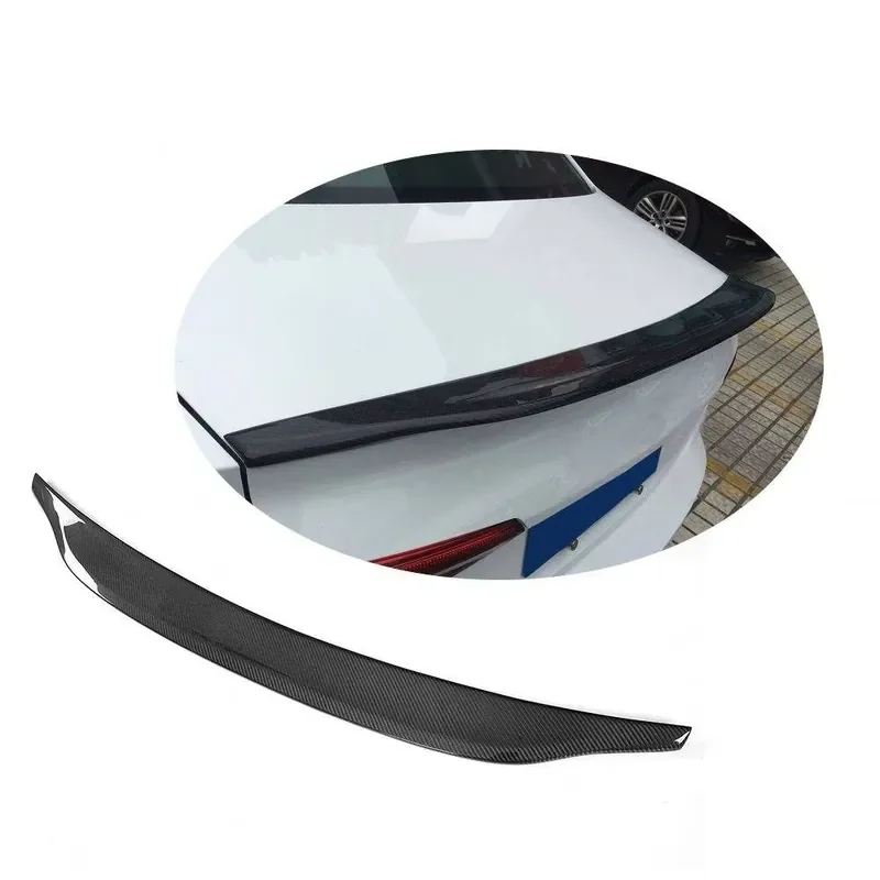 Real Carbon Fiber Rear Bumper Trunk Spoiler for A4 Sline S4 B9 2017-IN Carbon Fiber Rear Trunk Spoiler Wing Sedan