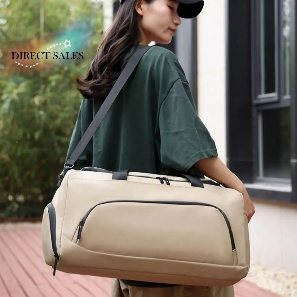 

Large Capacity Travel Duffel Bag Waterproof Dustproof Gym Shoulder Bag Portable with Shoe Compartment Dry Wet Separation Bags