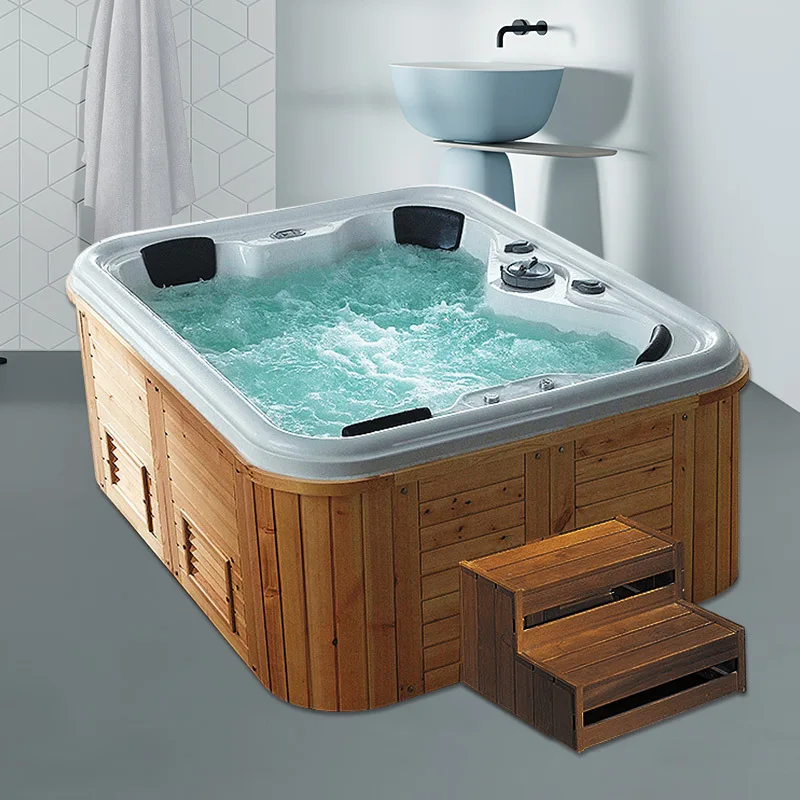 Outdoor Spa Massage Acrylic Surf Tub Large Pool Smart Freestanding Tub Freestanding Bath 8006
