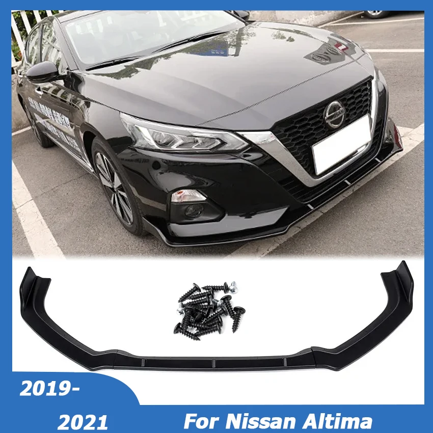 

For Nissan Altima 2019 - 2021 Sedan 4 Door Front Bumper Lip Side Spoiler Splitter Diffuser Body Kit Guard Car Tuning Accessories