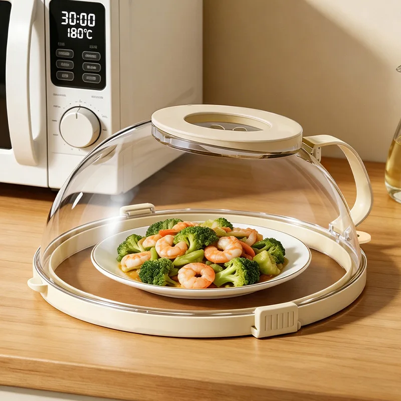 Microwave splash cover, heat-resistant foldable, household kitchen hot dish cover, fresh-keeping lid