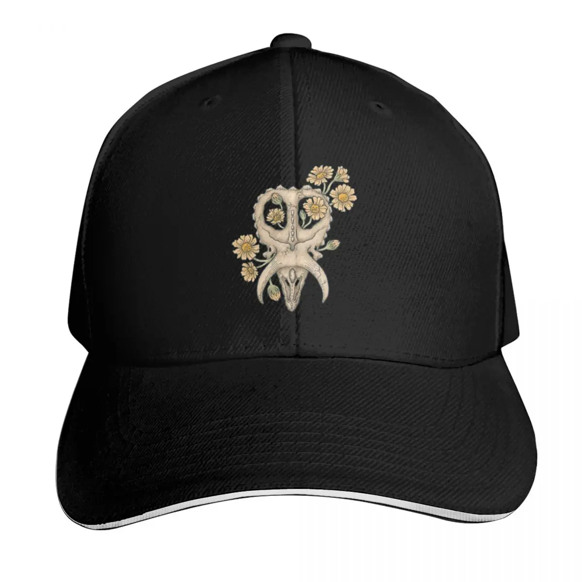 The Desert Sunflowers Dinosaur Southwest Adventure Art Natural History Explorer Baseball Cap