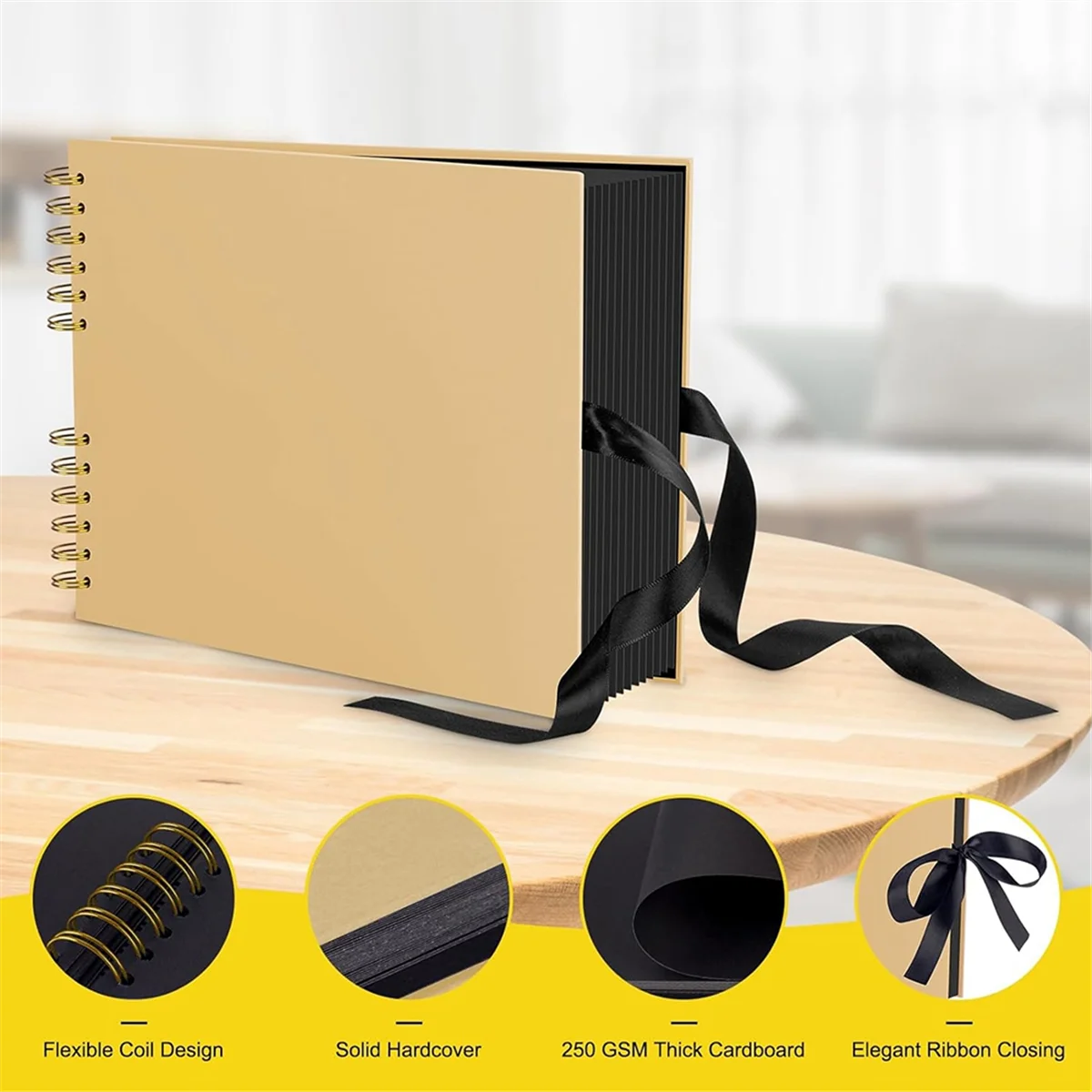 

AD29-DIY Scrapbook Album, 11.4 X 8.5Inch 80 Pages Photo Album Scrapbook Thick DIY Scrap Book for Graduation Gift,