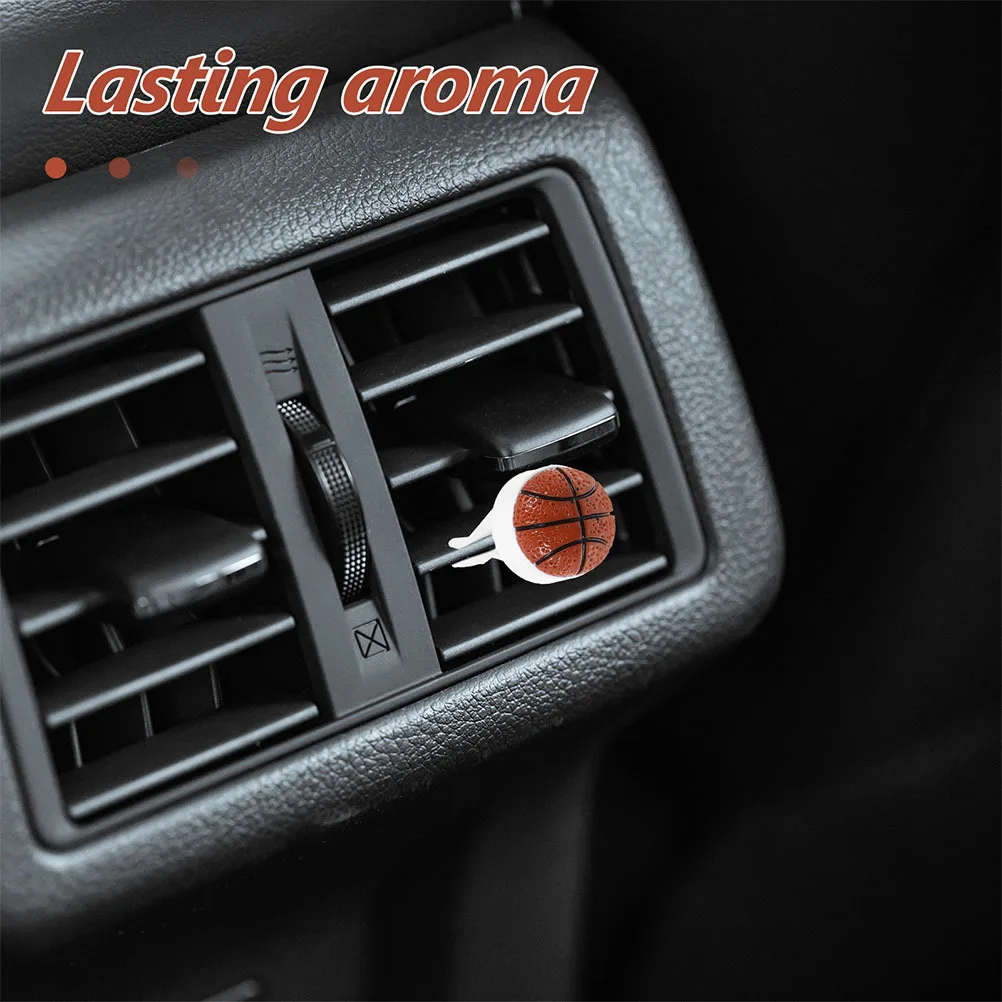 

2pcs Car Air Freshener Clip Basketball Shaped Vent Clips Space Saving Fragrance Diffuser For Cars Auto Interior Decor