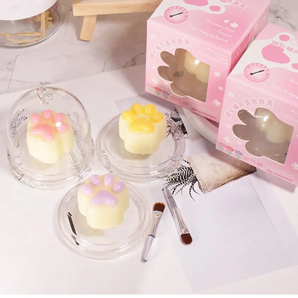 

Cat Paw Color Changing Lip Gloss Nature Long Lasting Moisturizing Jelly Lip Balm Fade Lip Lines Makeup Lip Care Cosmetics
