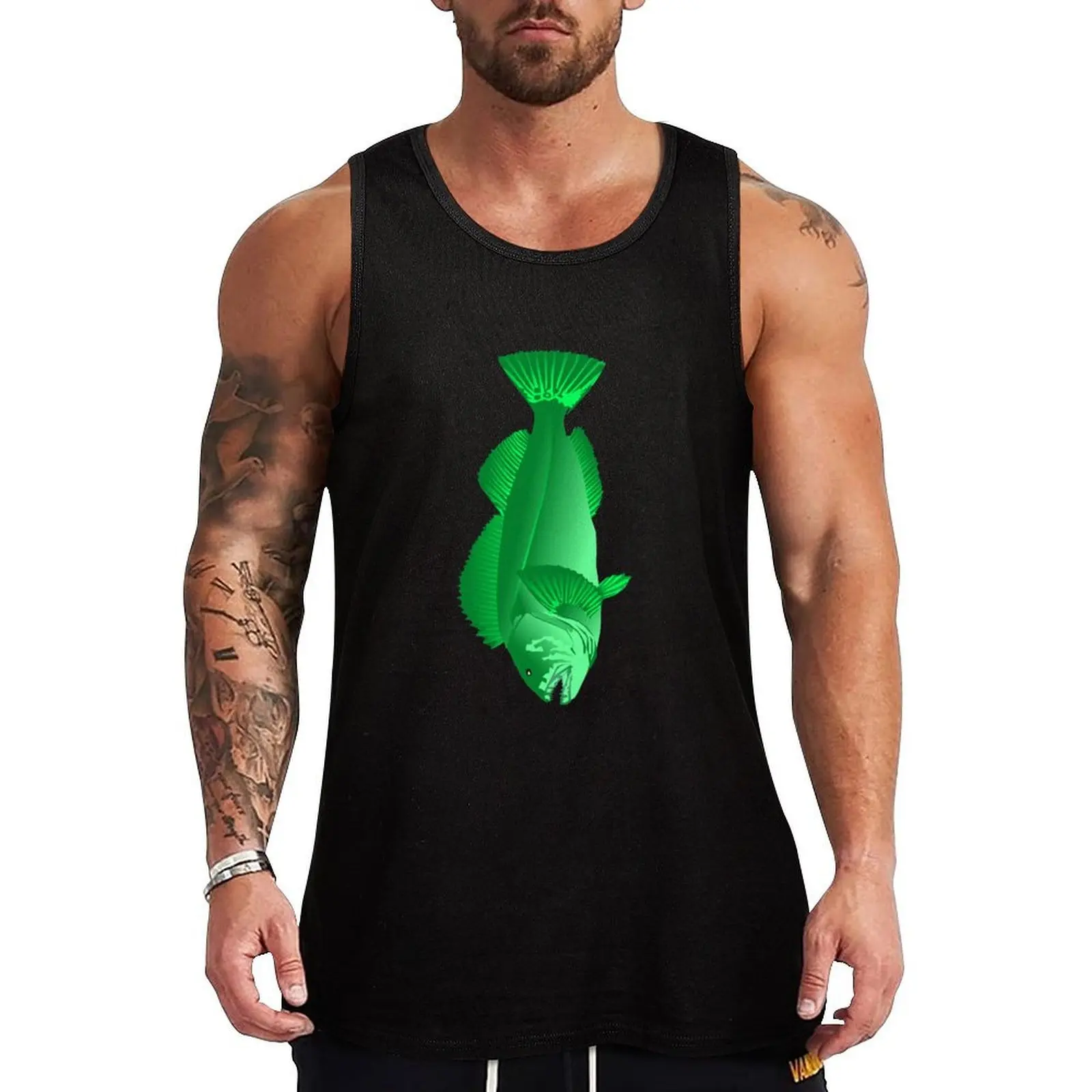 

Green Ling Cod Tank Top sleeveless vests anime clothes Men's t-shirts Men's fitness t-shirt