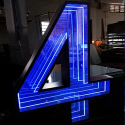 Custom Logo 3d sign LED Round mirror Infinite mirror acrylic neon light thousand layer abyssmirror decoration bedroom