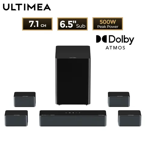 ULTIMEA 7.1 Surround Sound System Sound Bar for TV with Dolby Atmos & APP Control, Home Cinema Bluetooth Speaker with Subwoofer