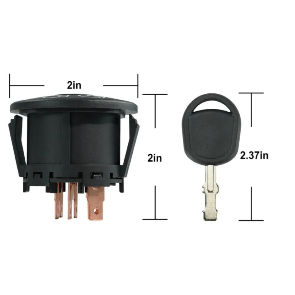 4 Position Ignition Key Switch for Lawn Mowers and Tractors Includes 2 Keys Fits 532193350 532163968 33457 Models