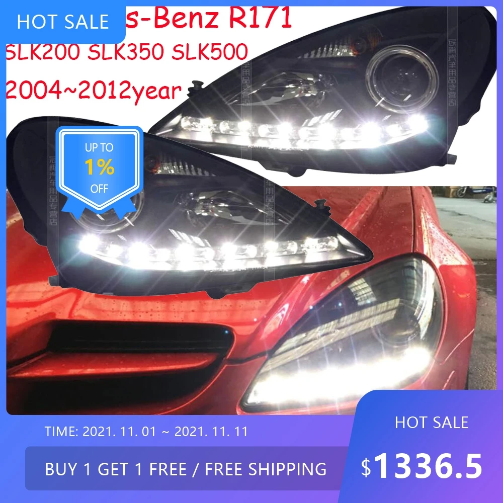

2004~2012y auto bupmer head light for Mercedes Benz R171 headlight SLK200 SLK350 SLK500 auto accessories fog for R171 headlamp