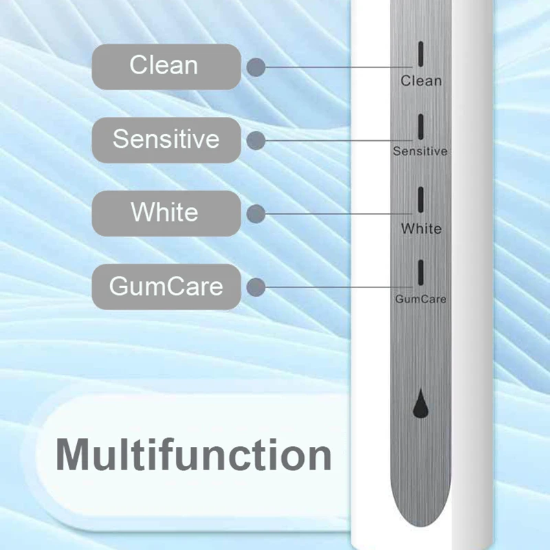 فرشاة أسنان كهربائية بالموجات الصوتية 4 طرق IPX7 مقاوم للماء Fasth رئيس فرشاة الكبار USB شحن WDD-A70 هدية زوجين