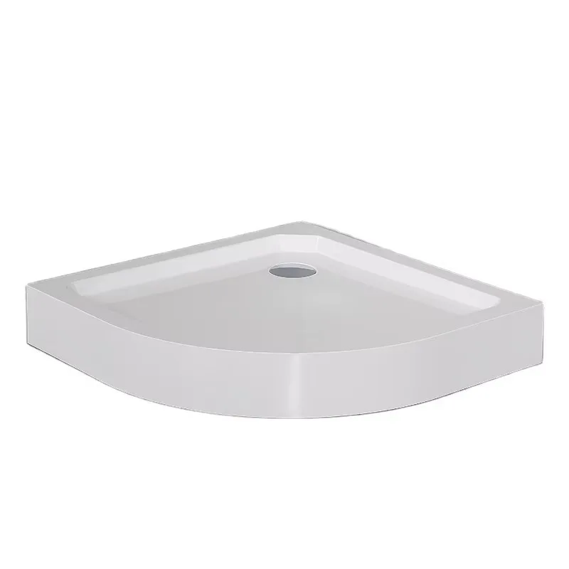 CE certified non-slip SMC shower bottom basin, white quarter fillet drainage shower basin