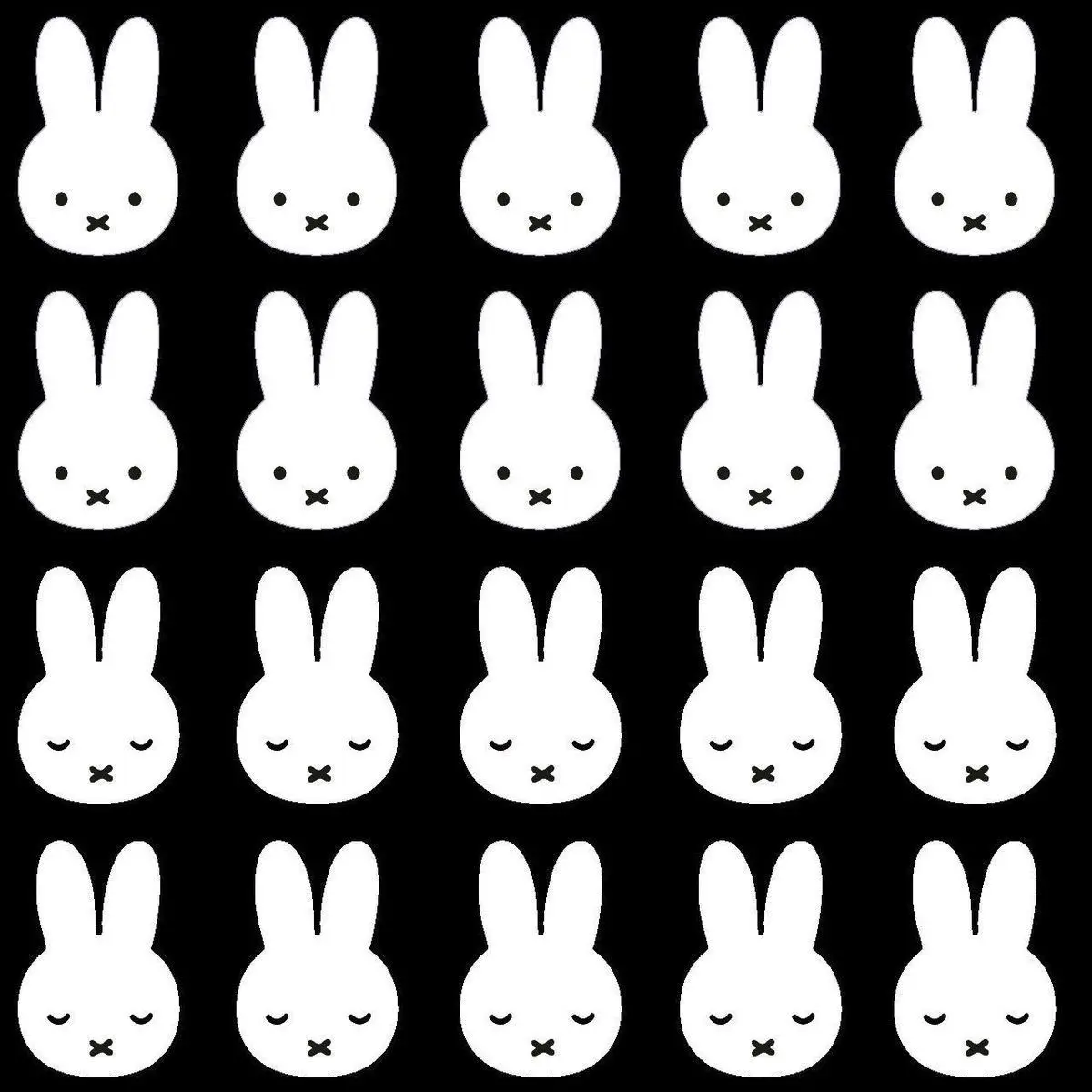 Kawaii Miffy Rabbit Stickers Miffy Rabbit Cute Cartoon 3D Transfer Stickers Mobile Phone Cups Tablet Stickers
