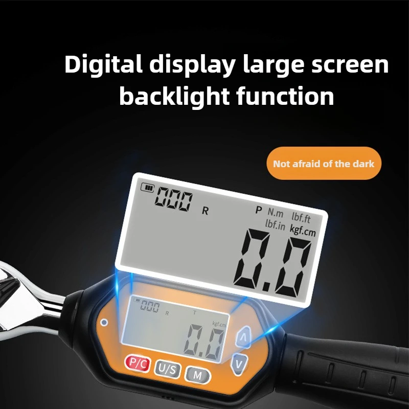 مفتاح عزم الدوران الرقمي مع مفتاح عزم دوران إلكتروني للإطارات قابل للتعديل مسبقًا كيلوغرام لإصلاح السيارات