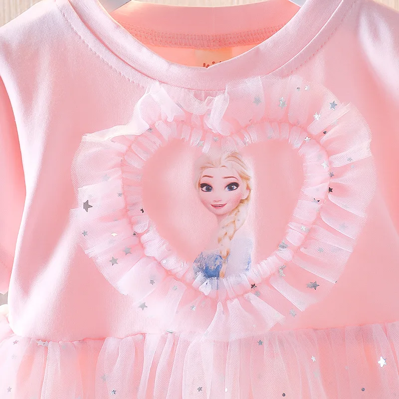 Girls Clothes New Summer Frozen Elsa Princess Dresses Flying Sleeve Kids Dress Party Baby Dresses for Children Clothing 3-8Y