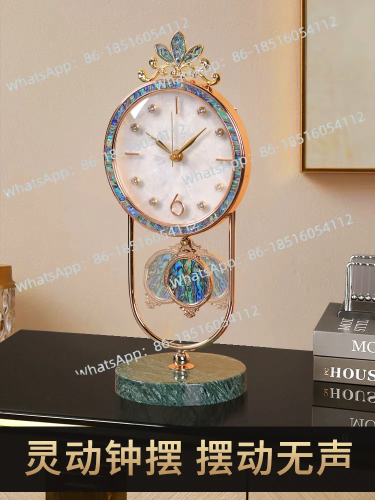 New Seat Clock, High-end Pendulum, Desktop European Cabinet, Desktop Ornament, Living Room, High-end Clock