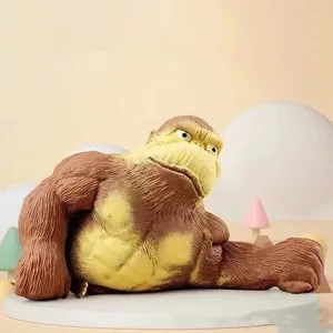 Anti-Stress-Orangotango-Zappelspielzeug für Kinder, Sattel, Elastizität, lustig, Dekompression, Gorilla, Affe, Stress Relief Games, Erwachsenenspielzeug 8 Hauptverkaufsgummi Monkey - №3