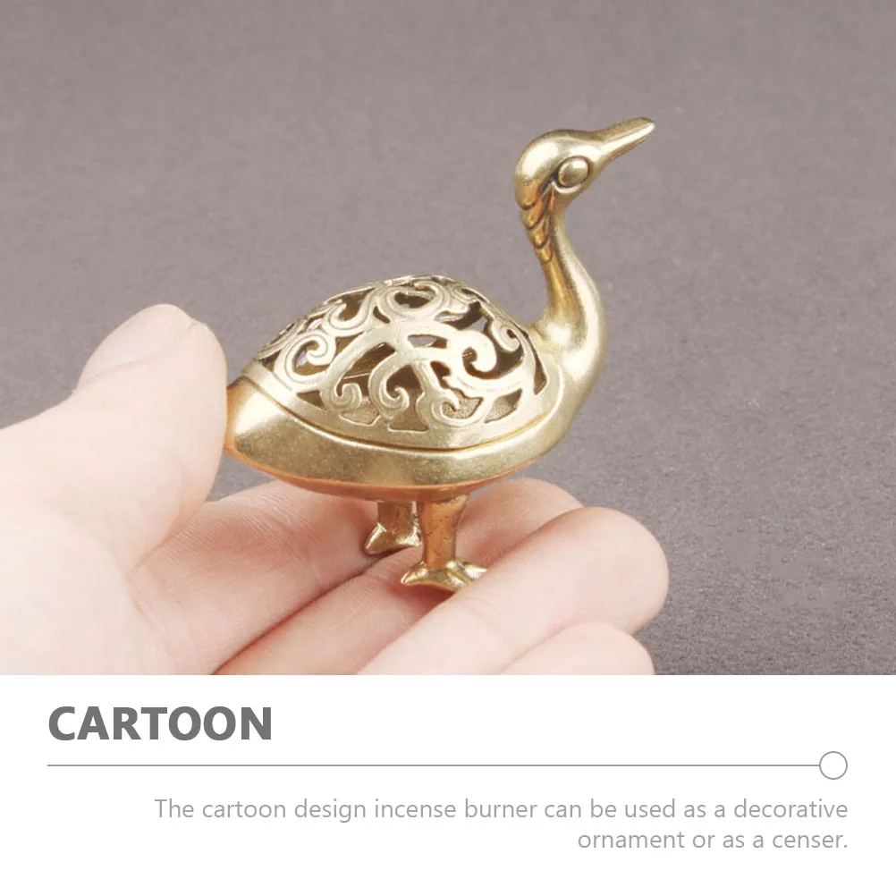 

Goose Incense Burner Brass Material Cartoon Style Home Table Decor Metal Incense Holder Coil Burner Aromatherapy Decorative