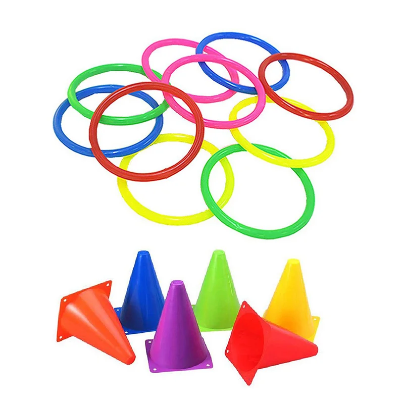 6Pcs Sign Bucket Stadium Marking Agility Football Training Toy Maker Bucket Traffic Cone Soccer Training Marker Obstacle Cones